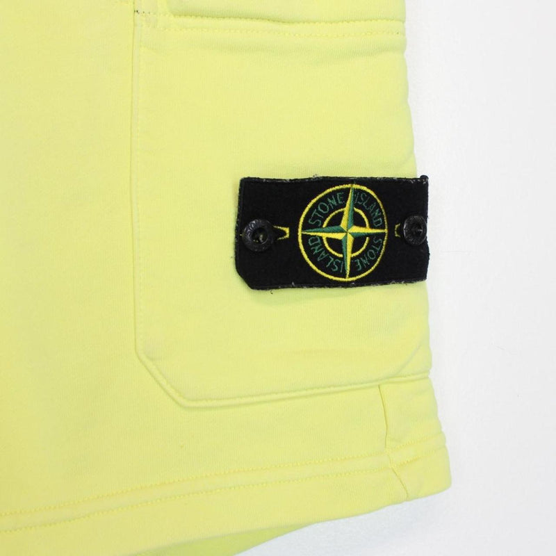 Stone Island SS 2020 Lemon Yellow Cotton Jogger Shorts