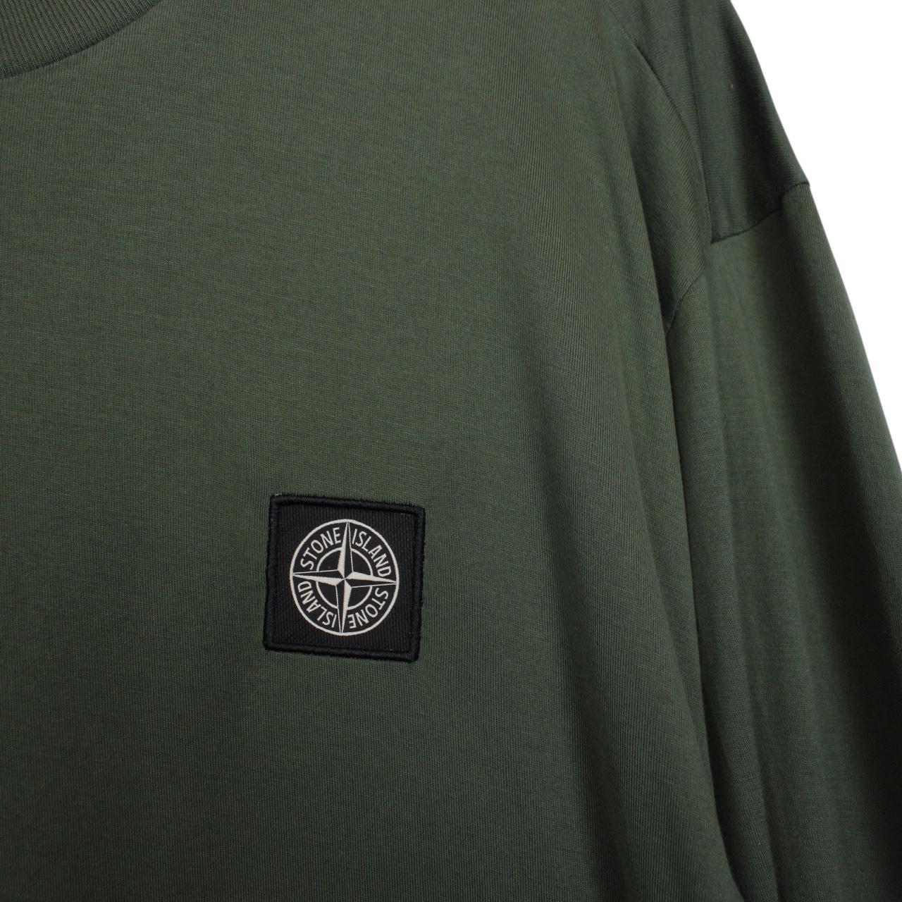 Stone Island Green Long Sleeve Compass T-Shirt