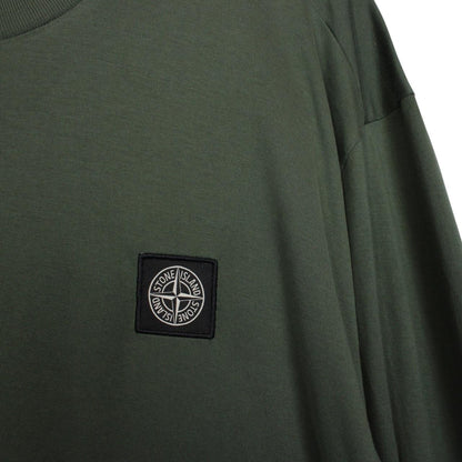 Stone Island Green Long Sleeve Compass T-Shirt