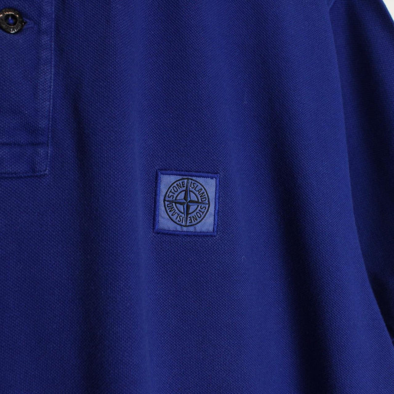 Stone Island Blue Short Sleeve Compass Polo Shirt