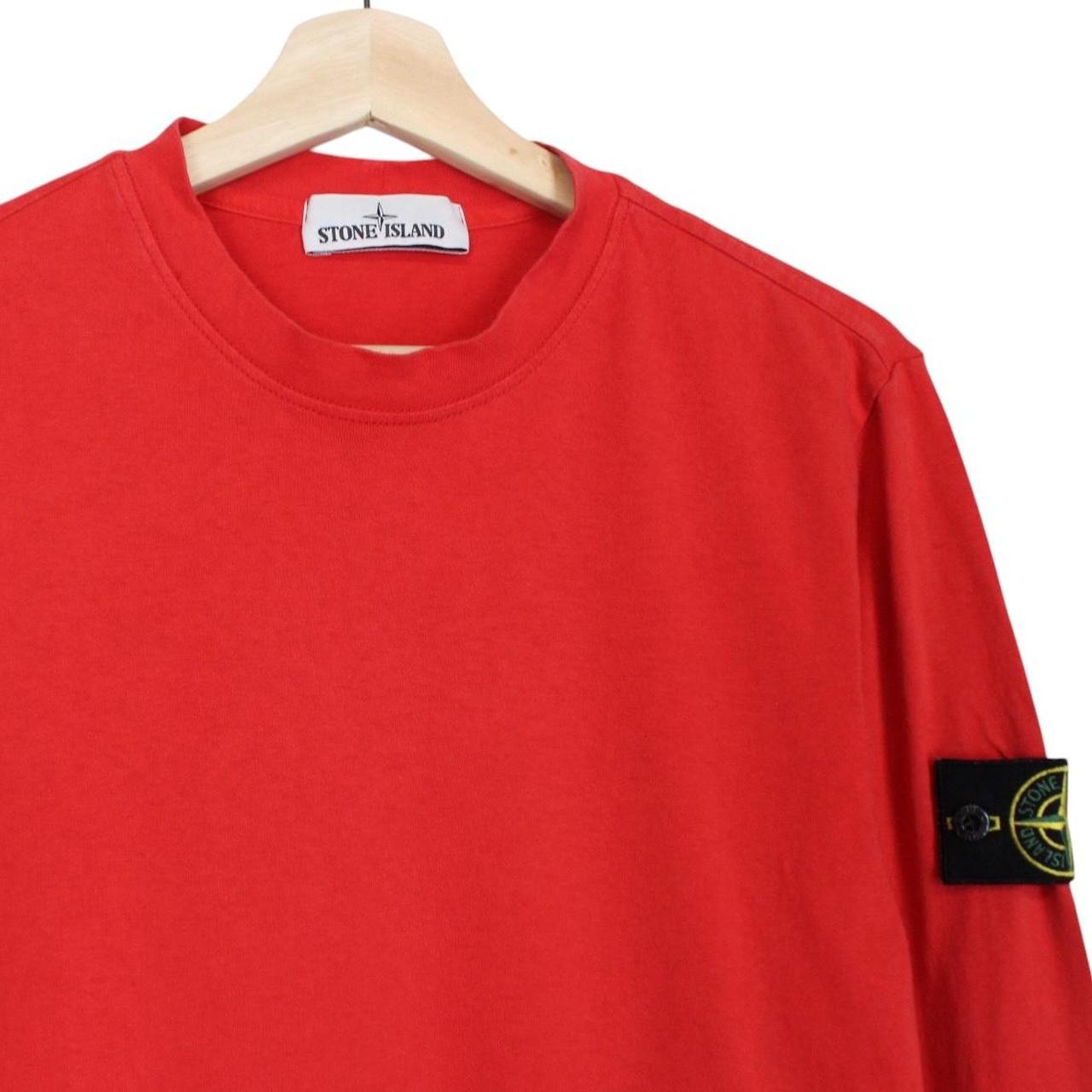 Stone Island SS 2016 Red Long Sleeve Cotton T-Shirt