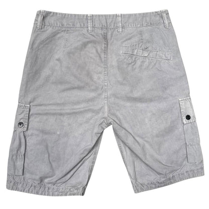 Stone Island SS 2022 Grey Bermuda Cotton Cargo Shorts