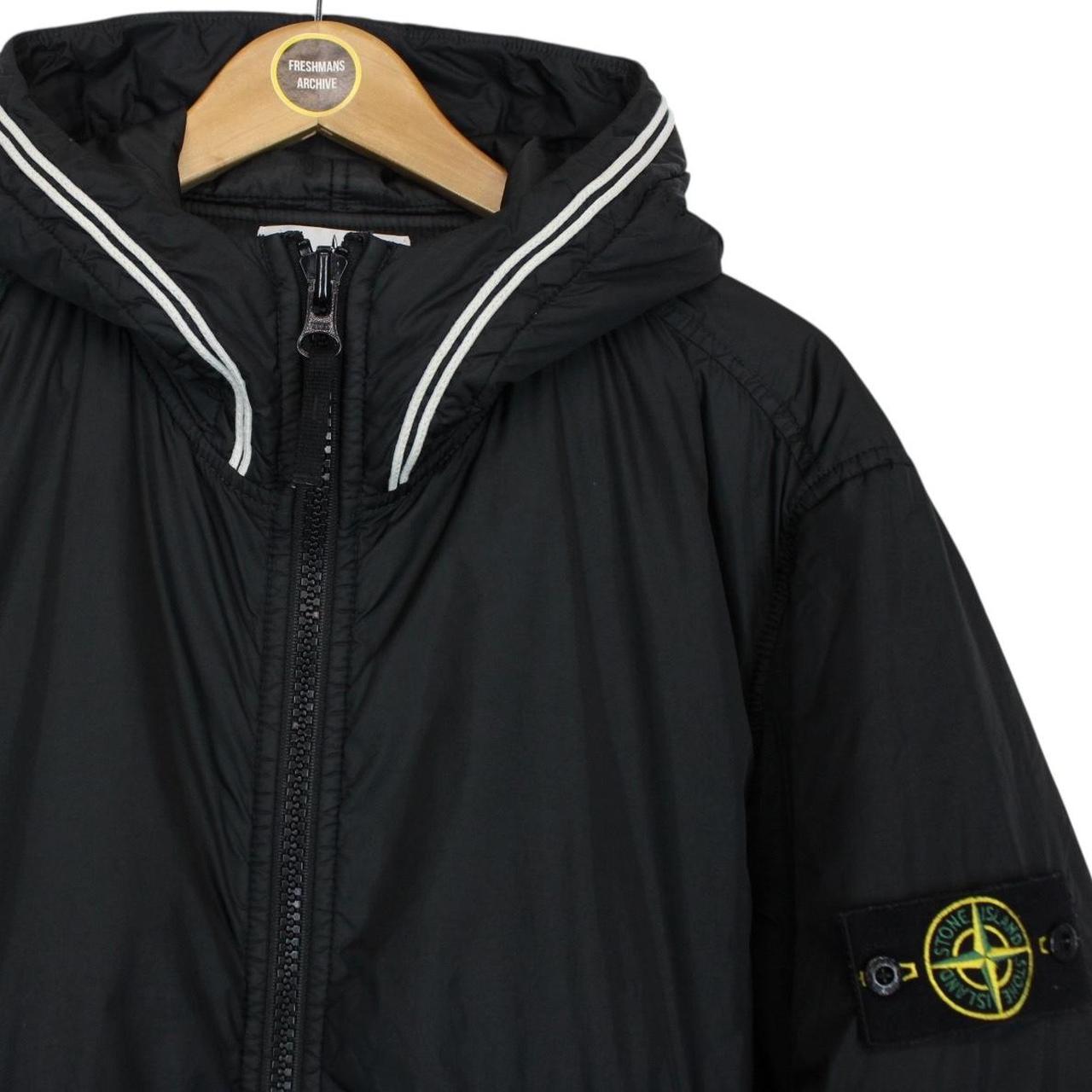 Stone Island AW 2020 Black Garment Dyed Crinkle Reps NY Primaloft Jacket