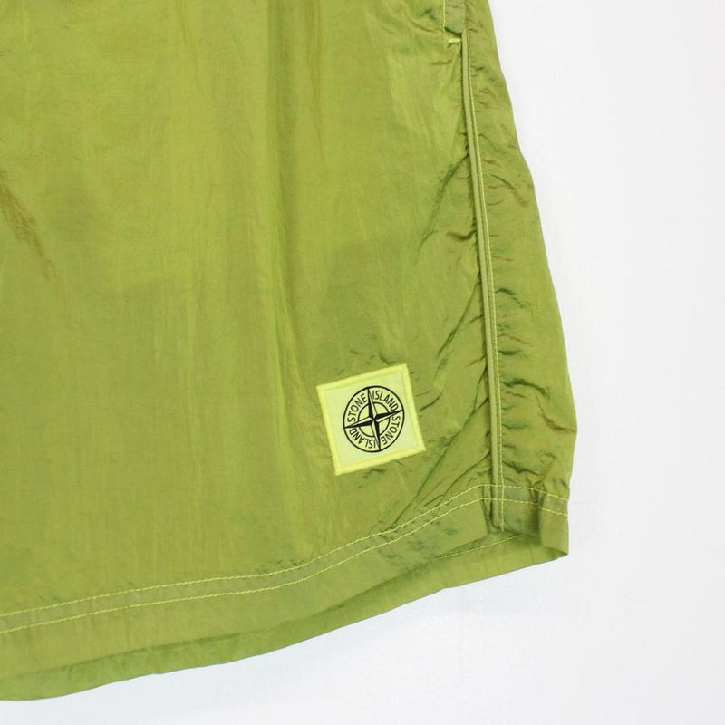 Stone Island SS 2022 Green Econyl Nylon Metal Swim Shorts