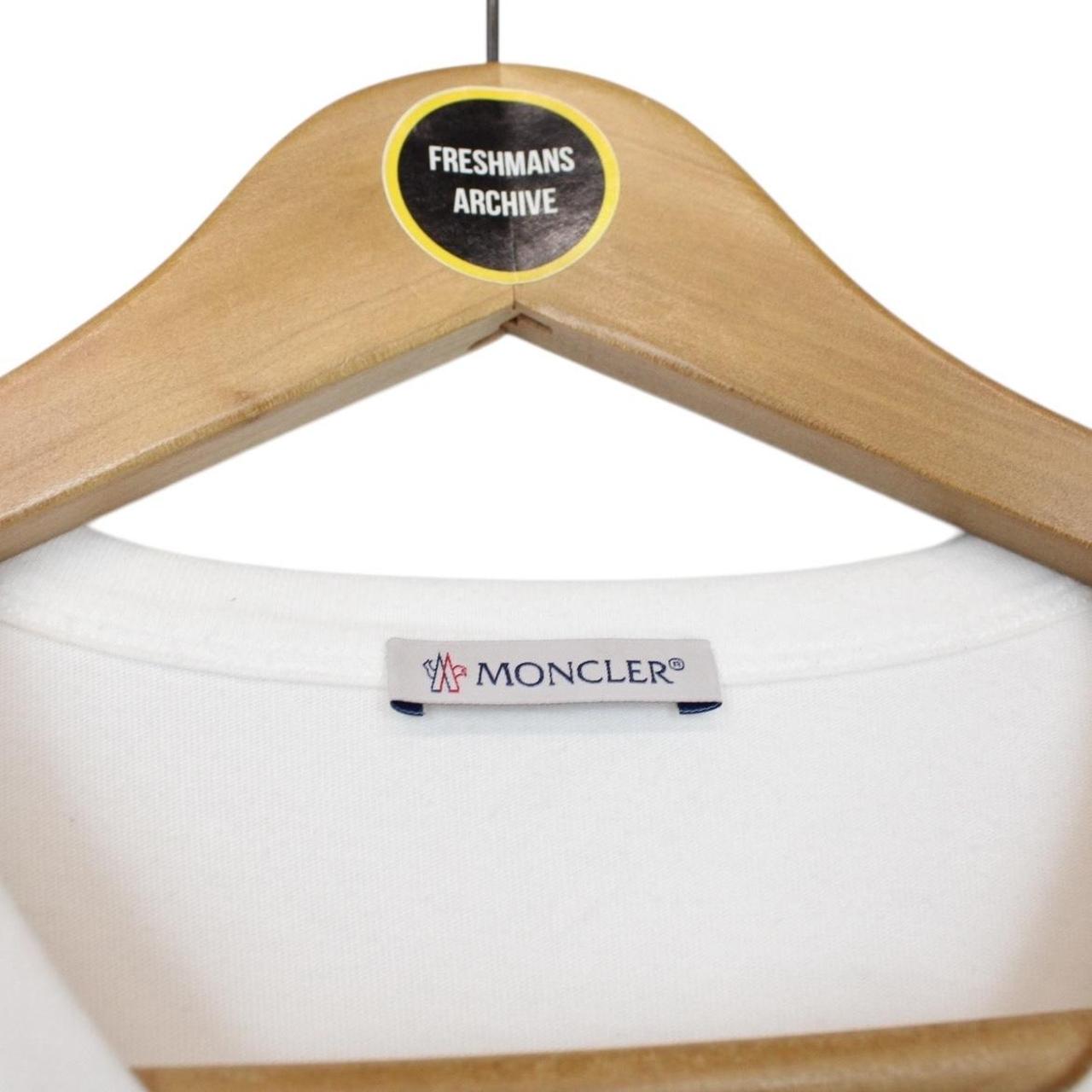 Moncler Maglia White Wave Logo Short Sleeve T-Shirt