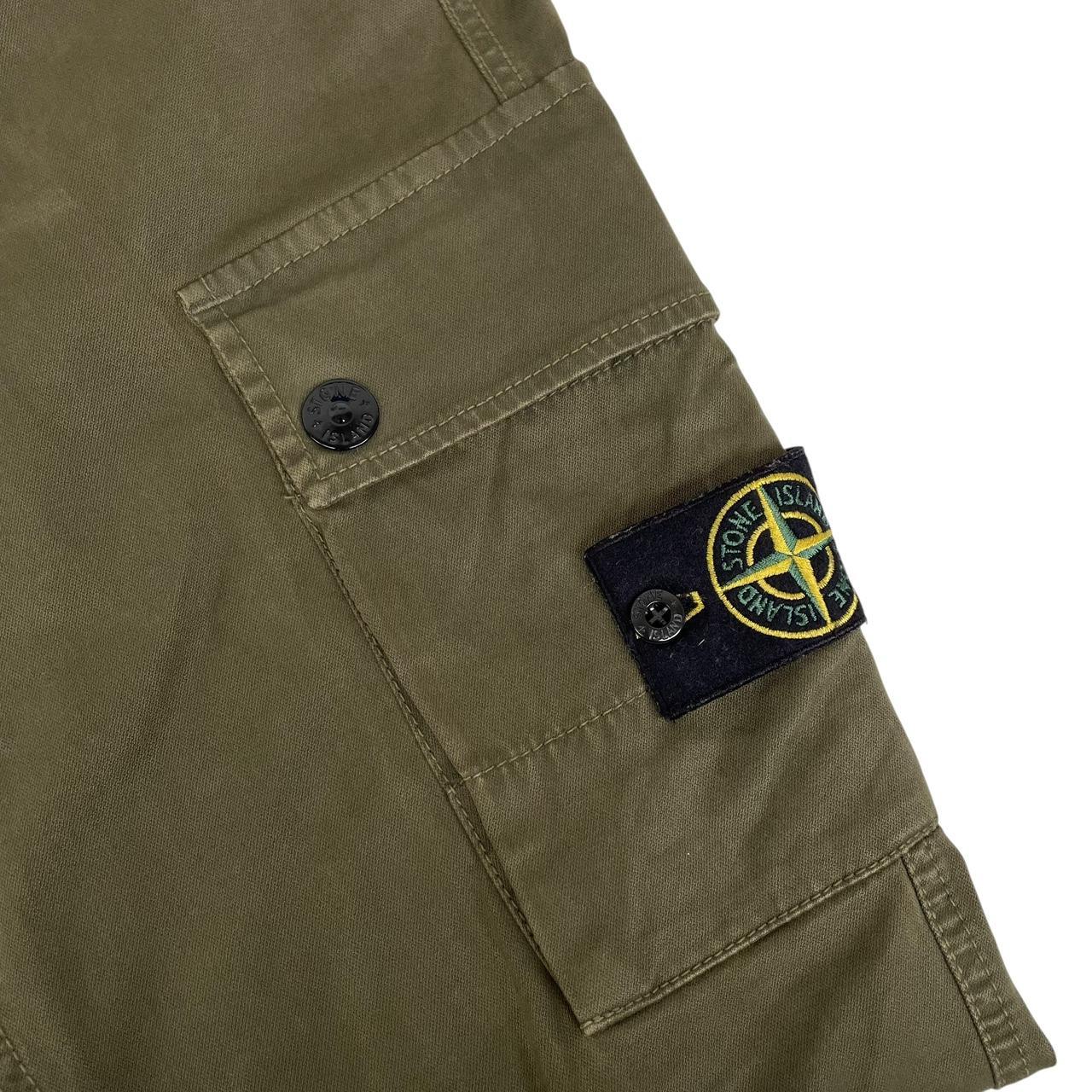 Stone Island AW 2023 Green Slim Fit Cargo Trousers