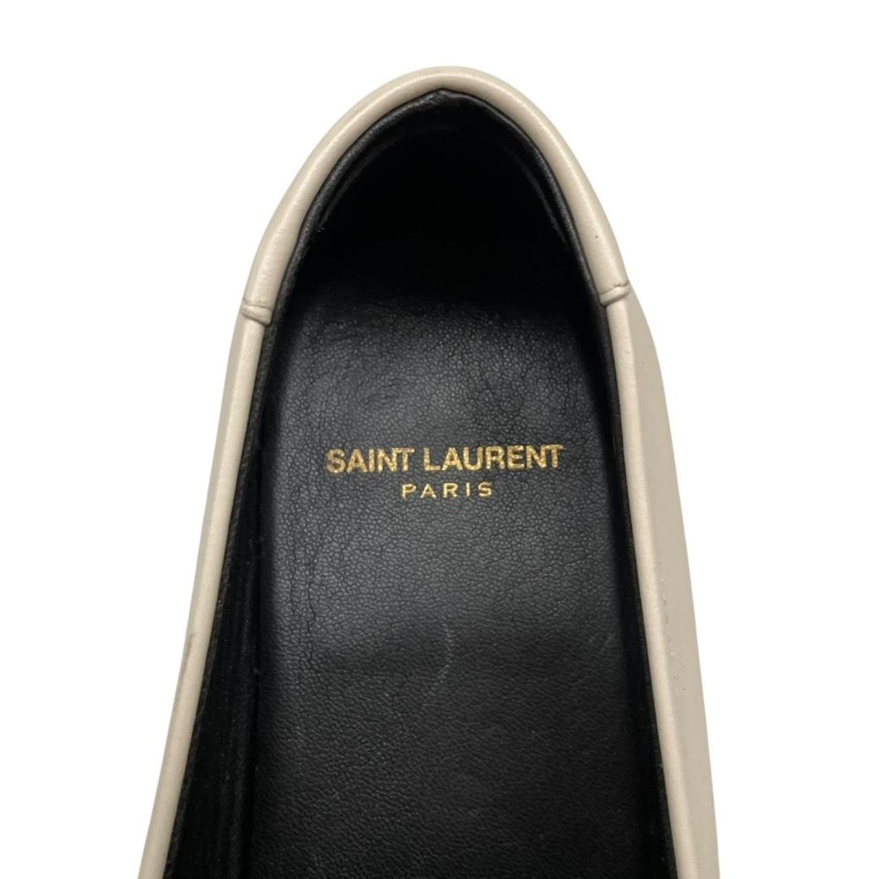Saint Laurent Pearl Belfagor Leather Penny Moccasin Loafers