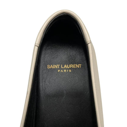 Saint Laurent Pearl Belfagor Leather Penny Moccasin Loafers