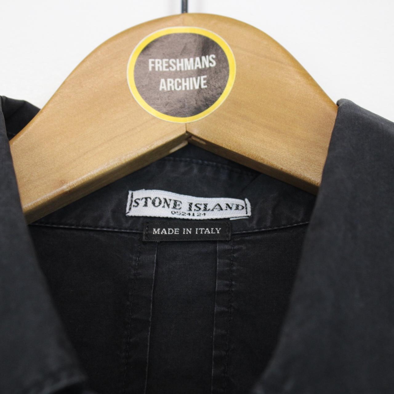 Vintage Stone Island AW 2003 Black Long Sleeve Cotton Logo Shirt