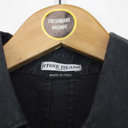 Vintage Stone Island AW 2003 Black Long Sleeve Cotton Logo Shirt