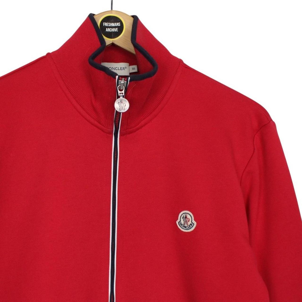 Moncler Maglia Cardigan Red Full Zip Cotton Sweatshirt Jumper