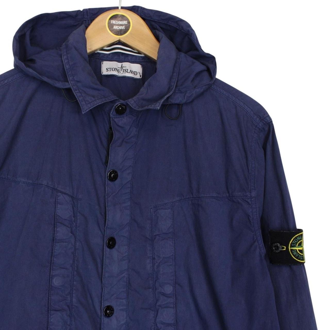 Stone Island SS 2012 Navy Blue Hydrophobic Cotton Overshirt Jacket