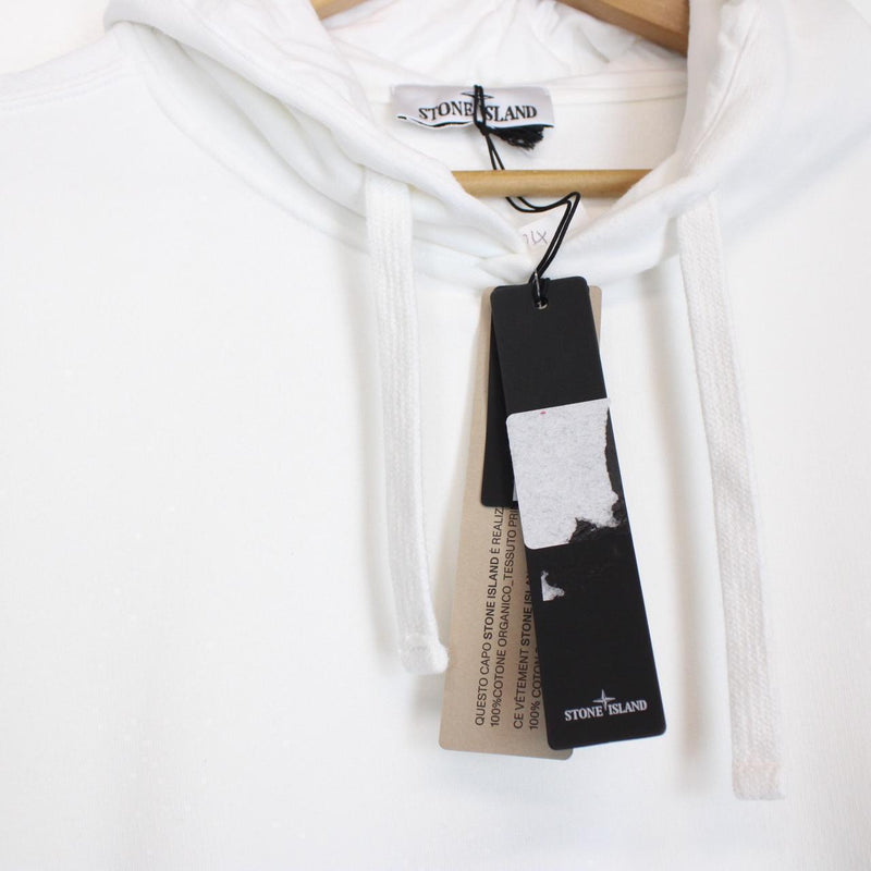 Stone Island AW 2024 White Heavyweight Hoodie Jumper