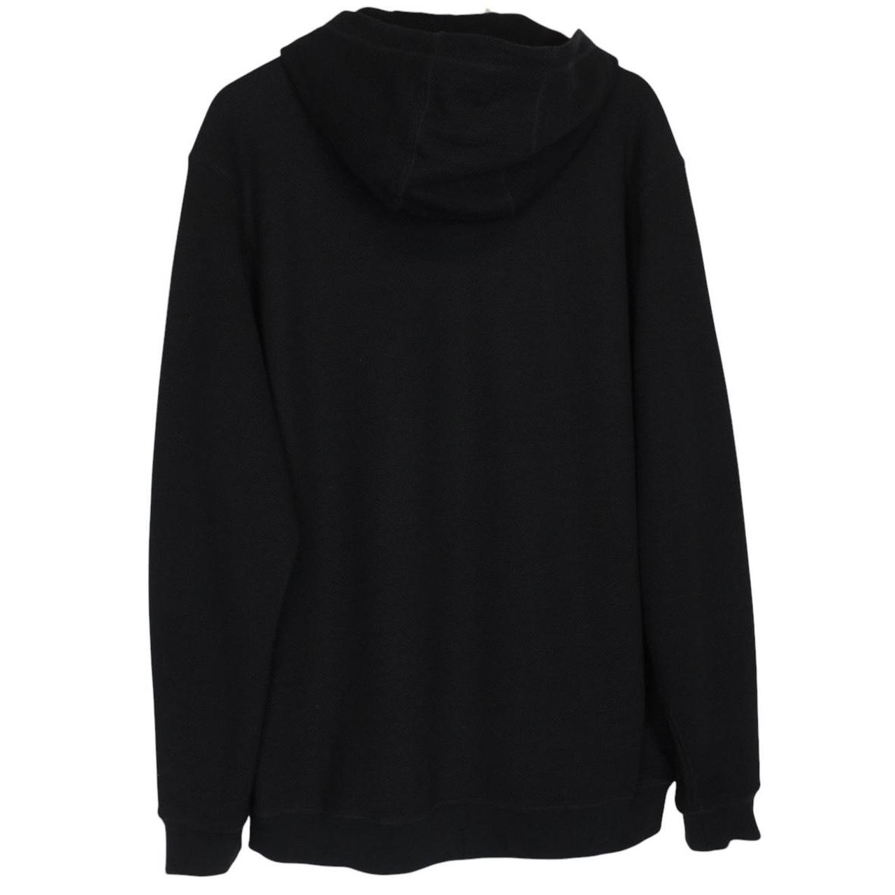 Paul & Shark black hoodie with logo patch, full zip, made of cotton.