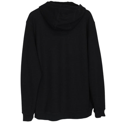 Paul & Shark black hoodie with logo patch, full zip, made of cotton.