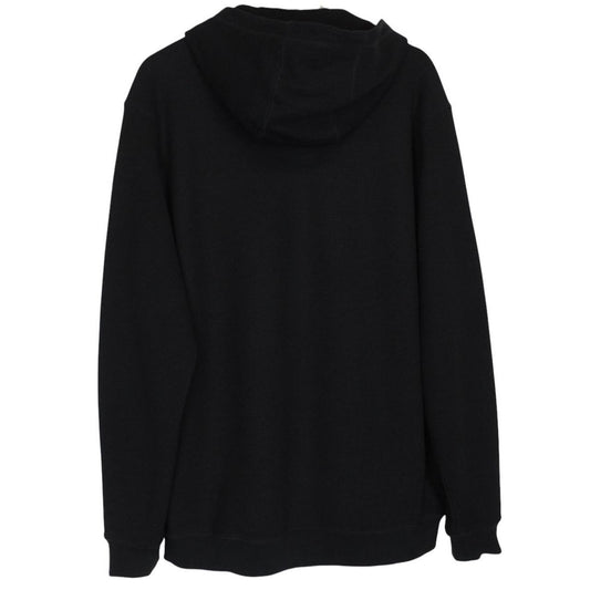 Paul & Shark black hoodie with logo patch, full zip, made of cotton.