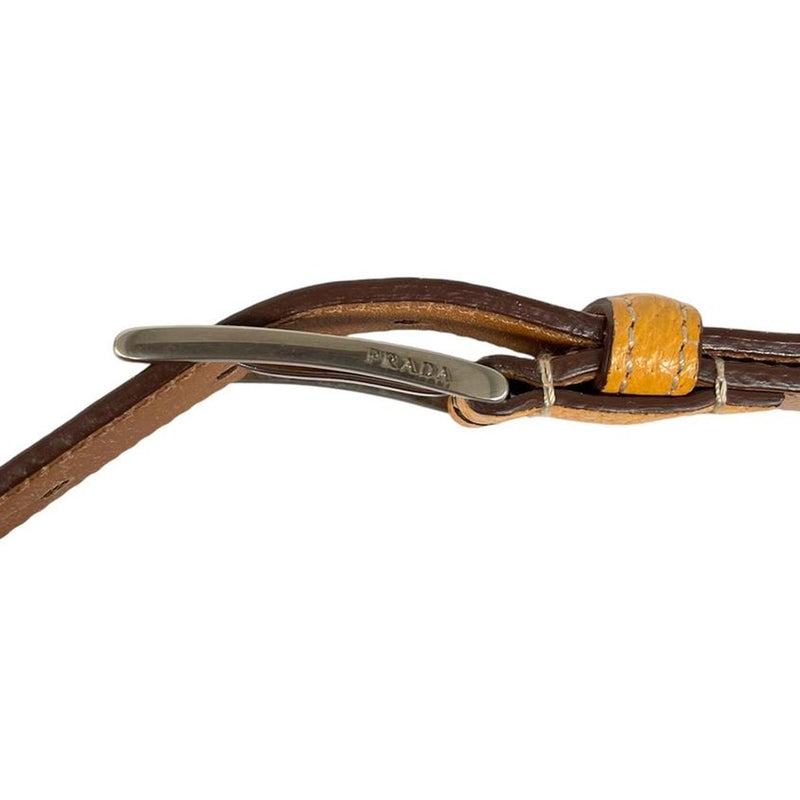 Prada Mustard Yellow Thin Leather Belt