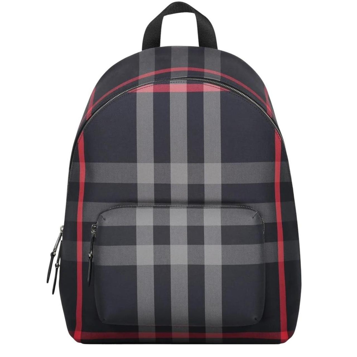 Burberry duffel bag navy blue and black signature Nova Check pattern with logo.