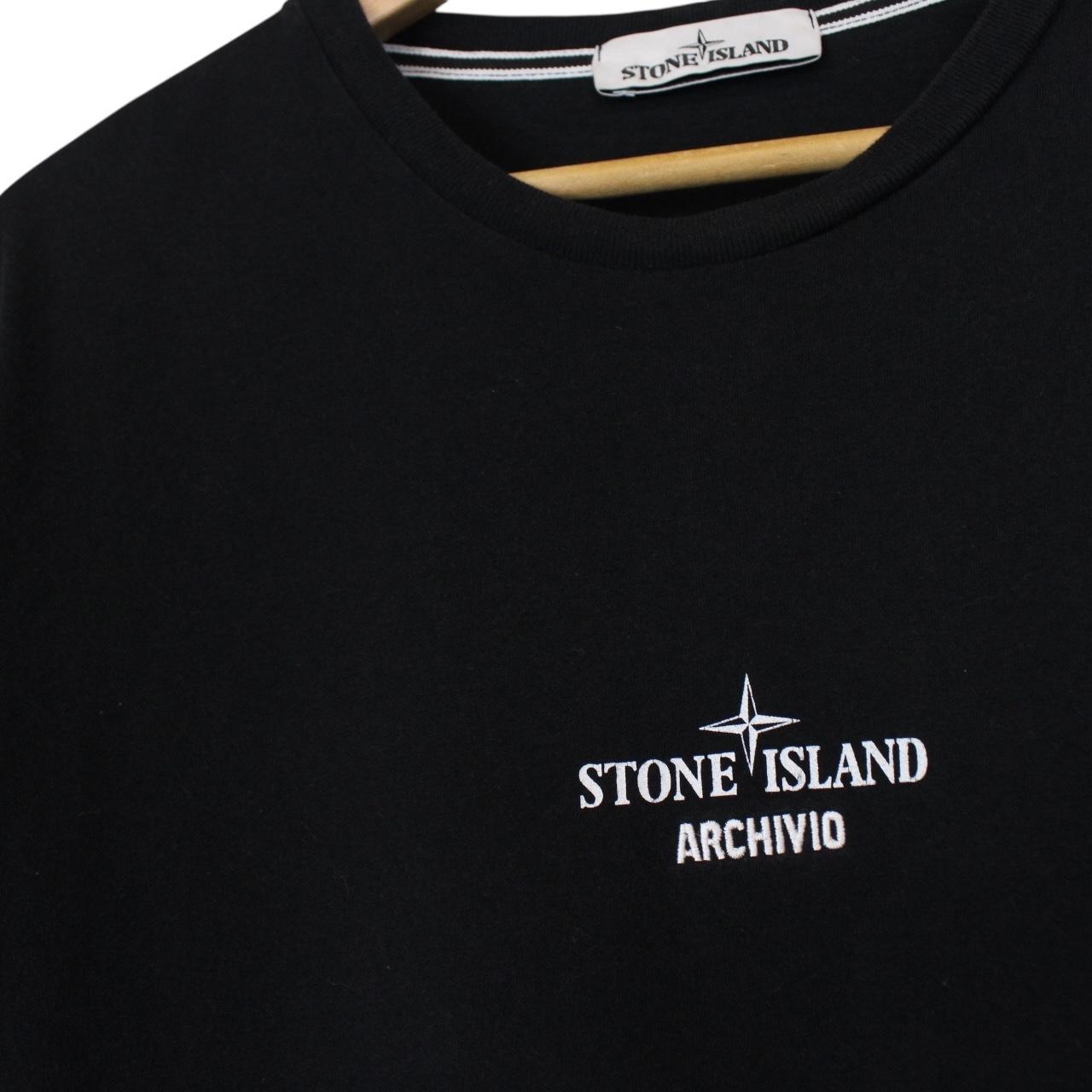 Stone Island Archivio SS 2021 Black Short Sleeve Cotton T-Shirt