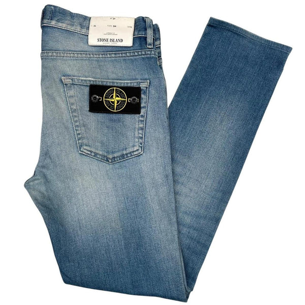 Stone Island SS 2016 Light Blue Skinny Fit Denim Jeans