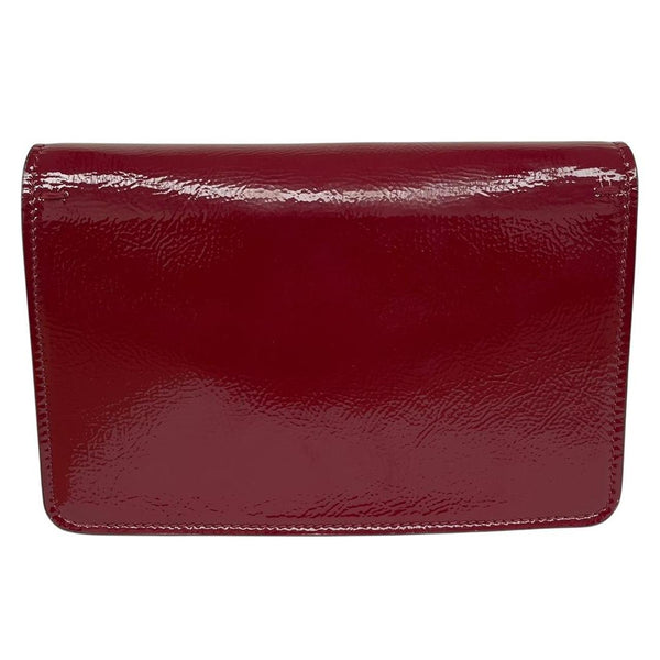 Gucci Mini Dionysus Burgundy Textured Patent Leather Shoulder Bag