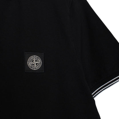 Stone Island AW 2019 Black Short Sleeve Compass Polo Shirt