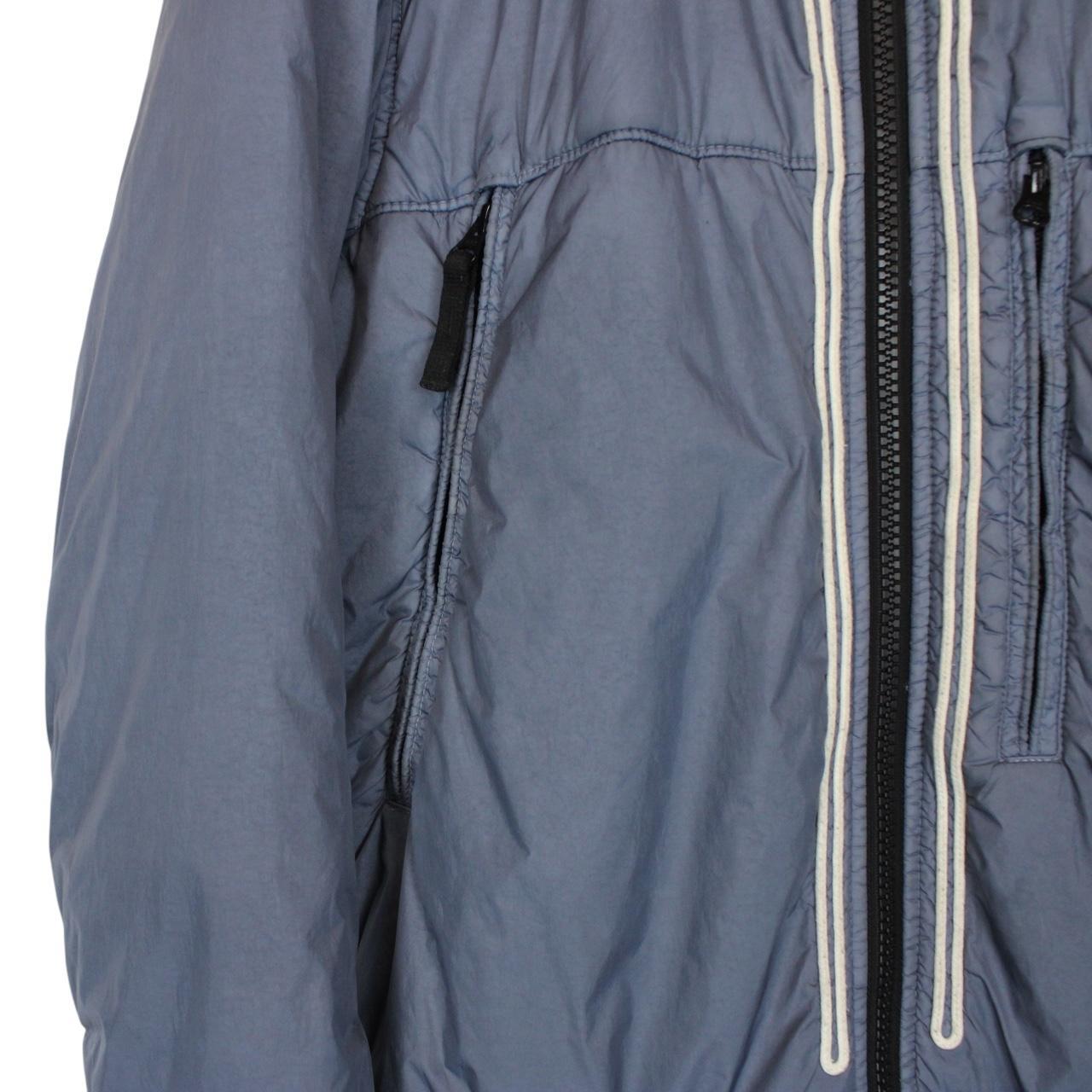 Stone Island AW 2019 Blue Garment Dyed Crinkle Reps NY Jacket