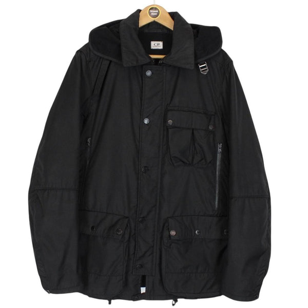 Vintage CP Company AW 2008 Black Full Zip Dynafil Mille Miglia Goggle Jacket