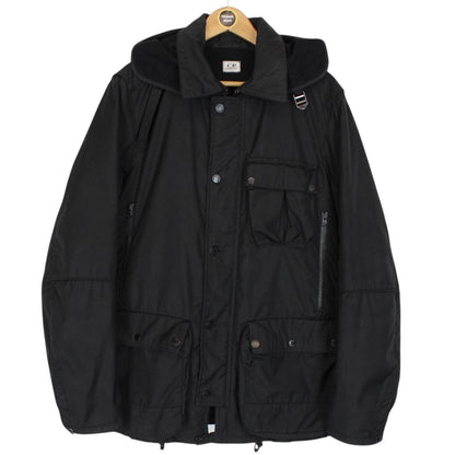 Vintage CP Company AW 2008 Black Full Zip Dynafil Mille Miglia Goggle Jacket