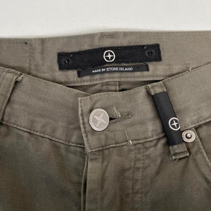 Vintage Stone Island Denims AW 2005 Khaki Green Cotton Trousers