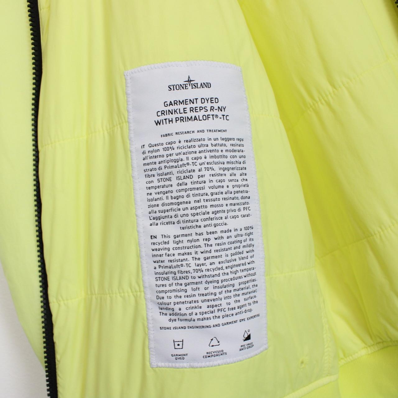 Stone Island AW 2022 Yellow Garment Dyed Crinkle Reps Primaloft TC Jacket