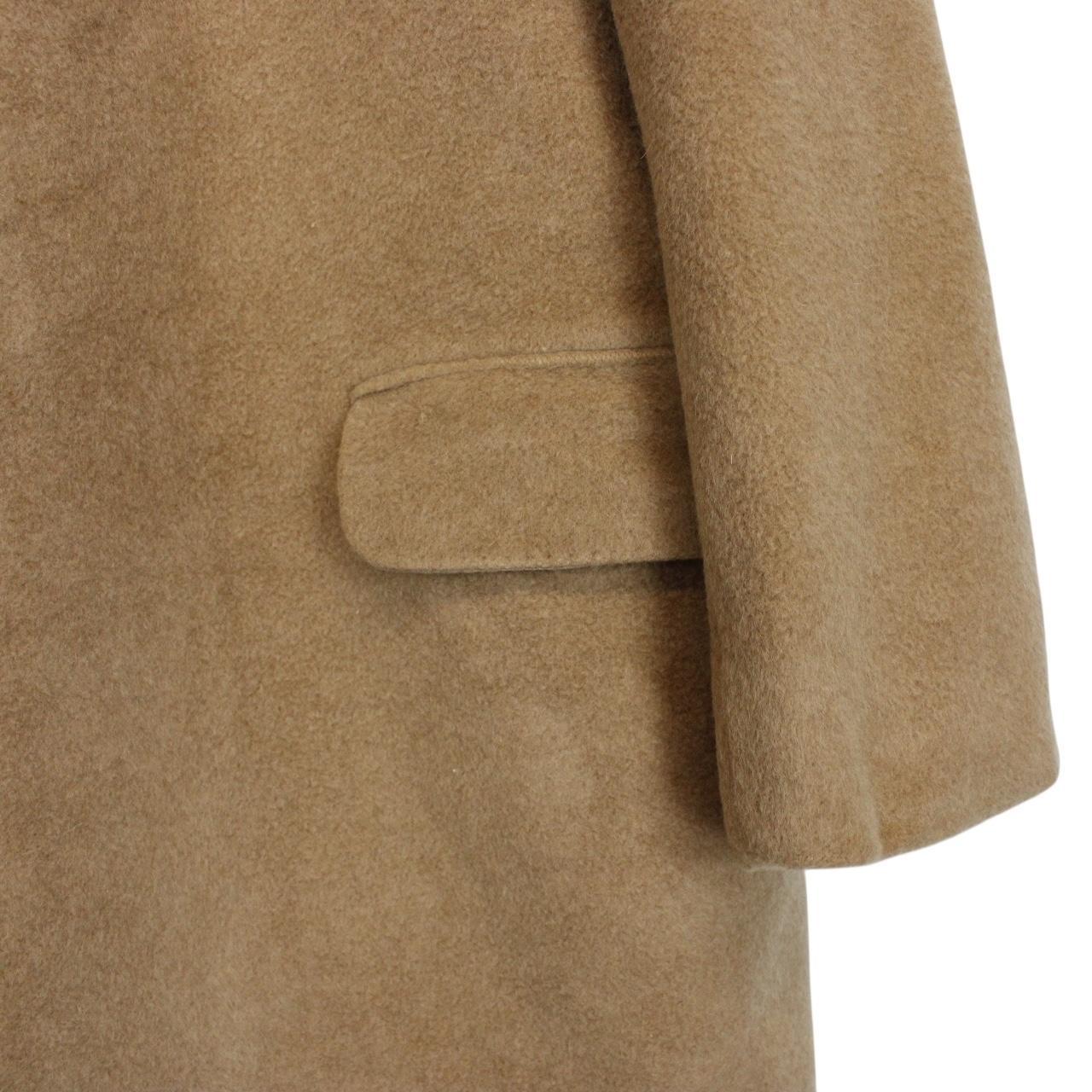 Vintage 80s Aquascutum Tan Brown Cashmere Wool Blend Coat