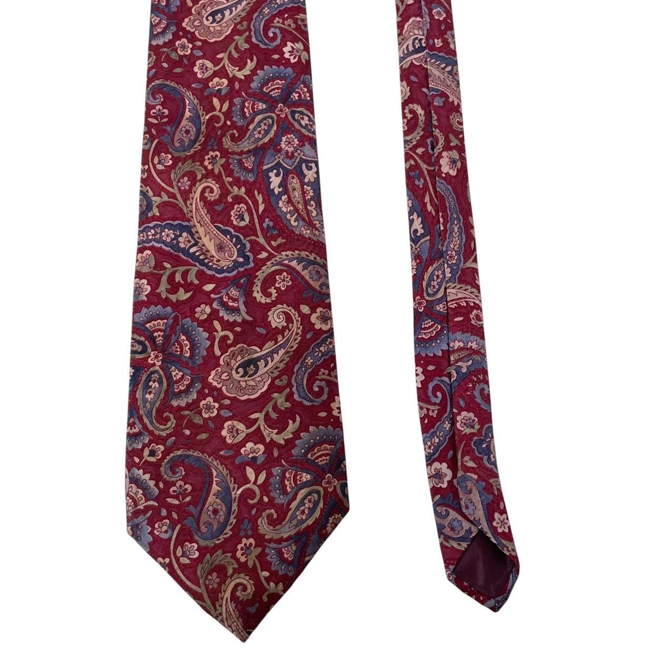 Vintage Christian Dior Multicoloured Paisley Print Silk Tie
