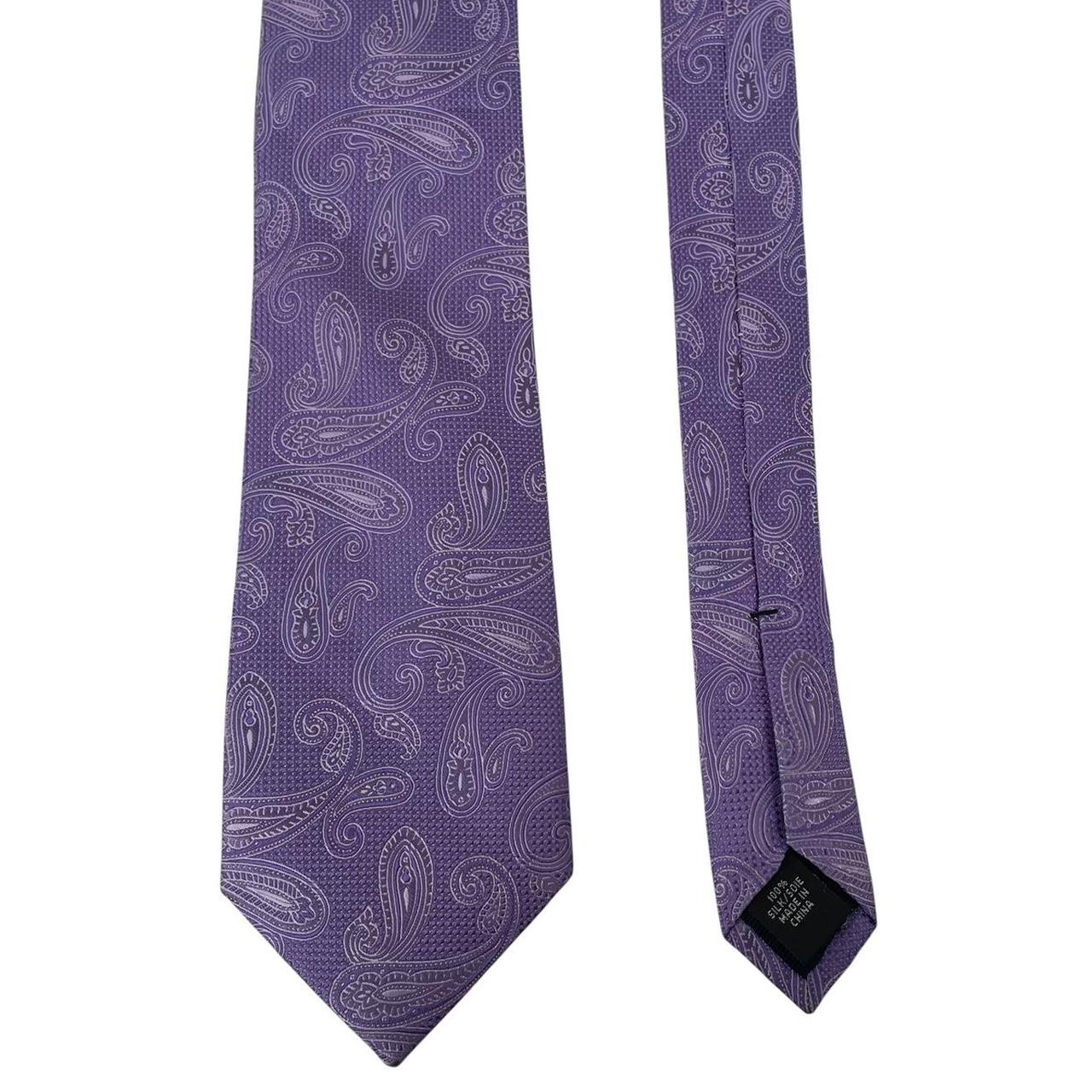 Michael Kors Purple Paisley Silk Tie
