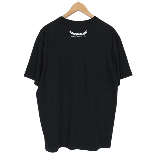 Bape Black and Multicoloured Marble Camo Graphic Short Sleeve T-Shirt