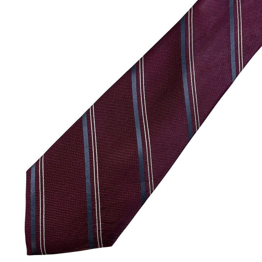 DKNY plum purple silk tie with a smooth finish and vintage design.