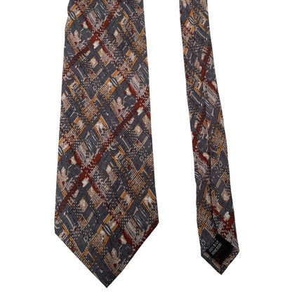 Vintage Giorgio Armani Multicoloured Abstract Silk Tie