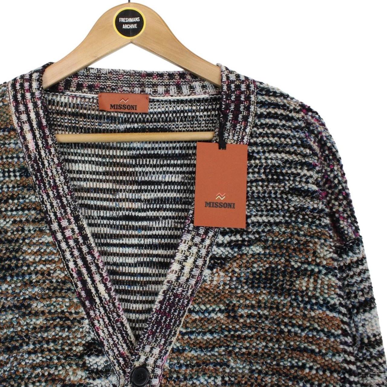 Missoni Multicoloured Button Up Bouclé Wool Knit Cardigan Jumper