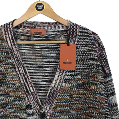Missoni Multicoloured Button Up Bouclé Wool Knit Cardigan Jumper