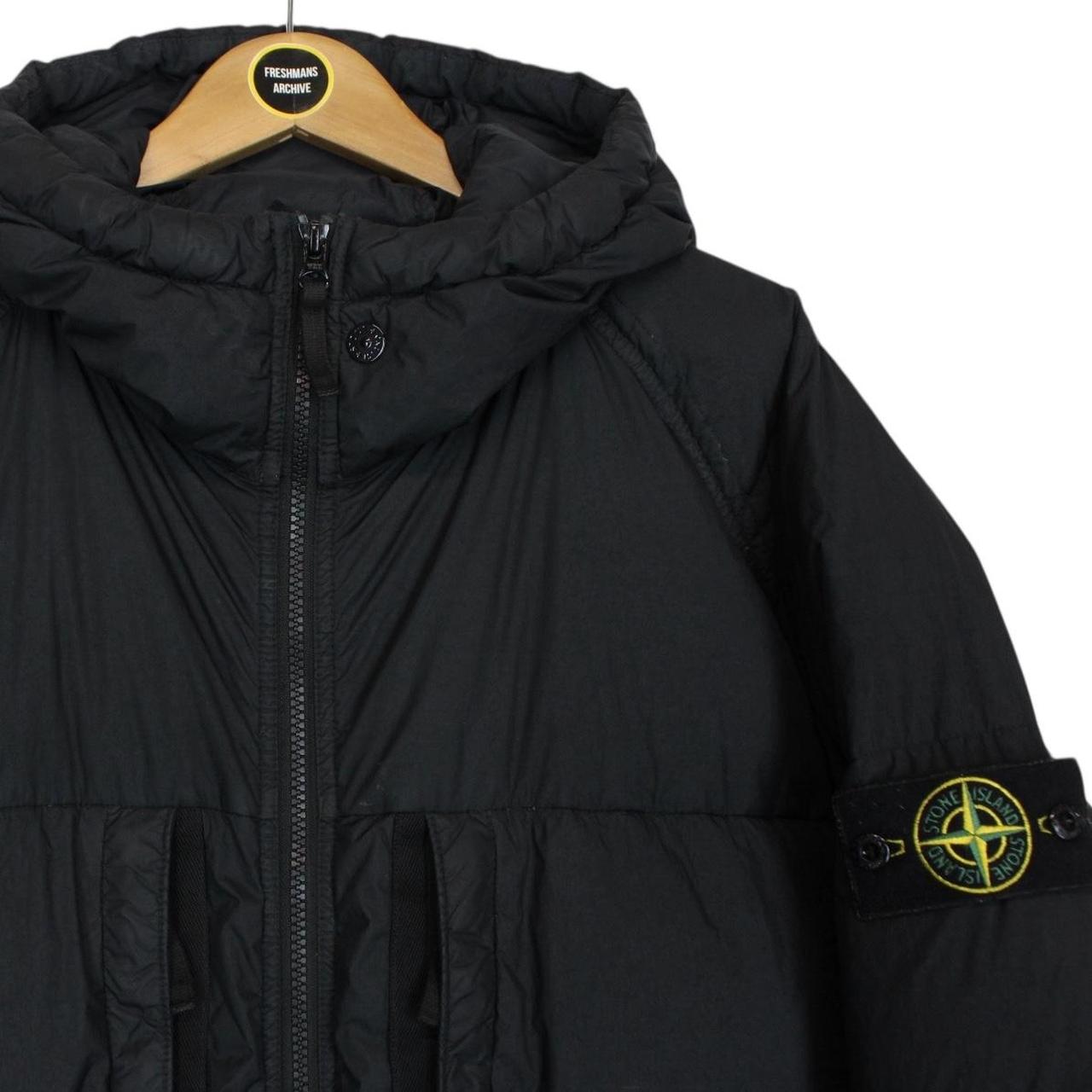 Stone Island AW 2023 Black Garment Dyed Crinkle Reps R-NY Down Puffer Jacket