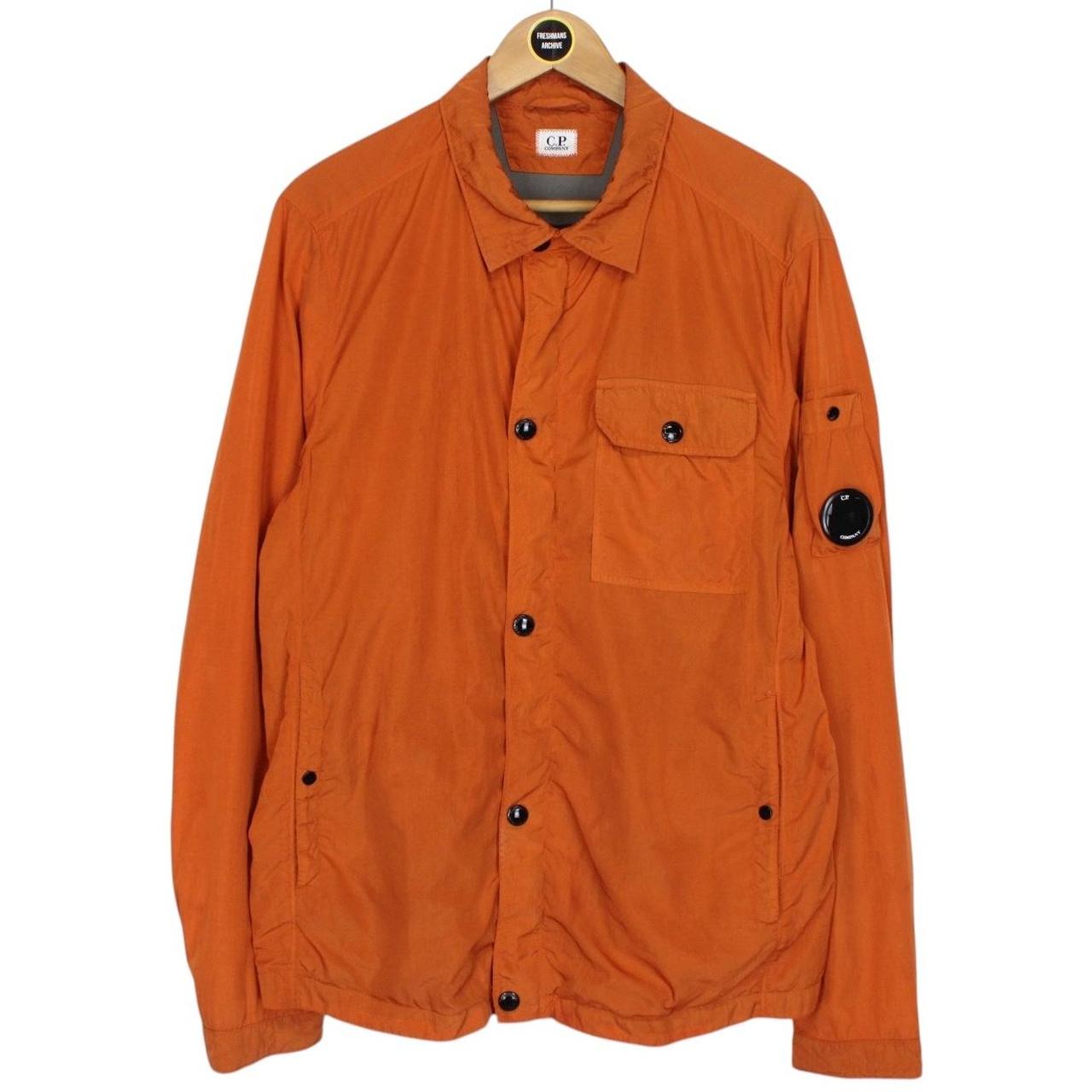 CP Company Orange Full Zip Chrome Nylon Garment Dyed Lens Jacket