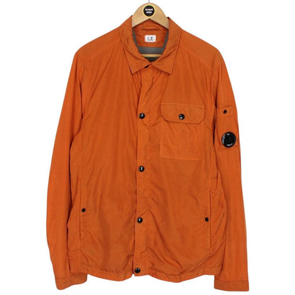 CP Company Orange Full Zip Chrome Nylon Garment Dyed Lens Jacket