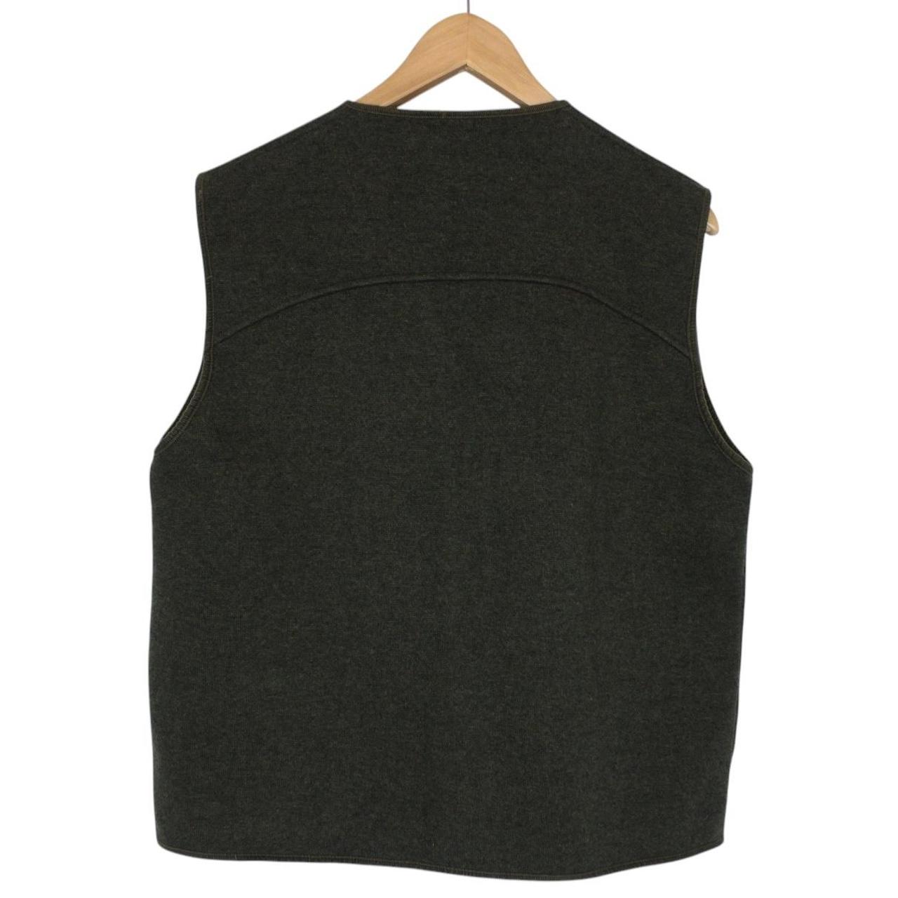 Vintage Burberry London Khaki Green Nova Check Wool Blend Knit Sweater Vest