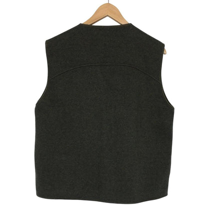 Vintage Burberry London Khaki Green Nova Check Wool Blend Knit Sweater Vest