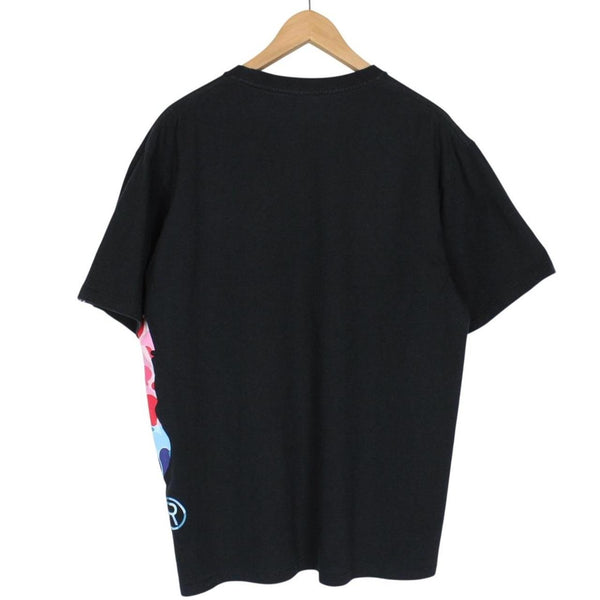 Bape Black and Multicoloured ABC Camo Crazy Side Ape Head Short Sleeve T-Shirt