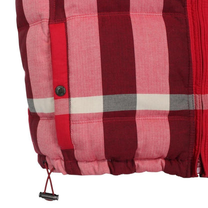 Burberry Brit Red Nova Check Nylon/Cotton Reversible Down Gilet / Bodywarmer