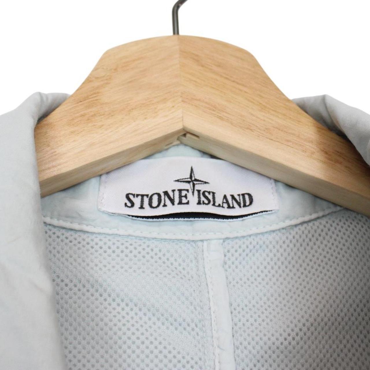 Stone Island AW 2022 Light Blue Full Zip Nylon Overshirt Jacket