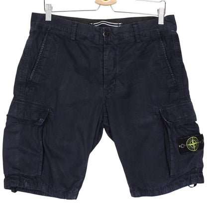 Stone Island SS 2015 Navy Blue Bermuda Cotton Cargo Shorts