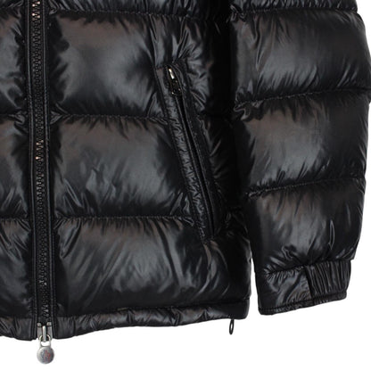 Moncler Maya Black Full Zip Hooded Down Puffer Jacket