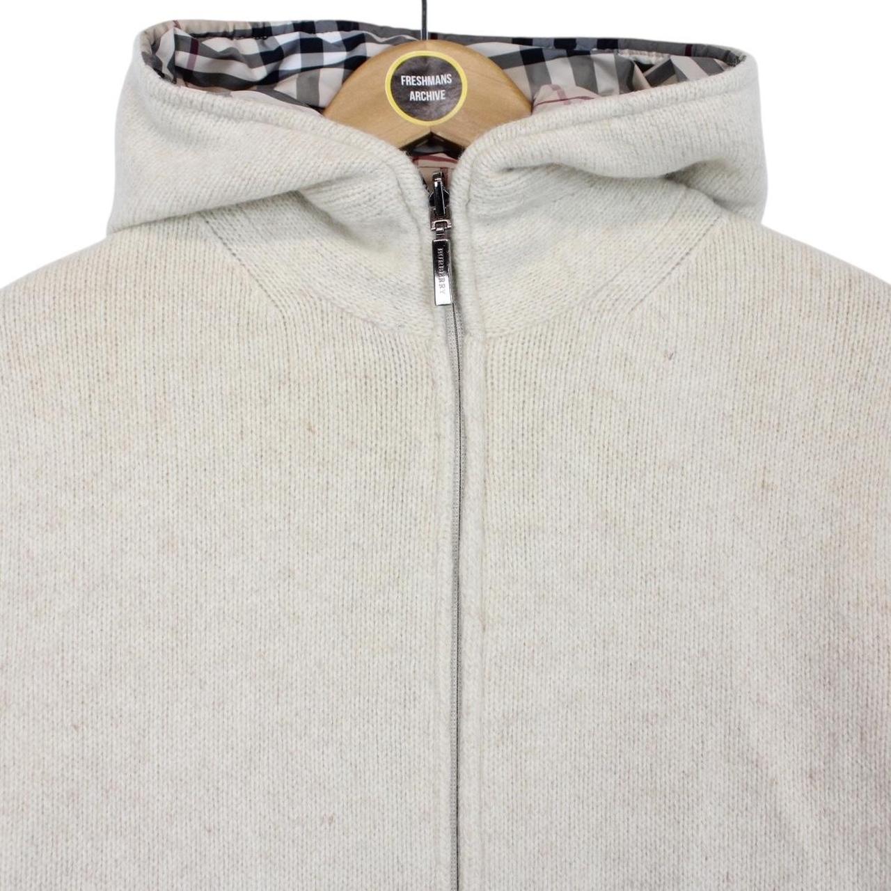 Vintage 90s Burberry Beige and Cream Nova Check Reversible Wool Jacket